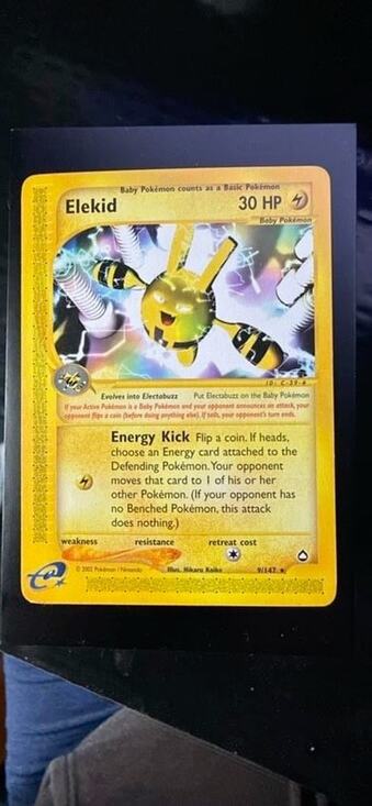 Pokemon Other - Pokemon TCG Aquapolis Elekid 9/147 Holofoil MP 2002 WotC Vintage Classic Card